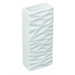 STRUVAY : Saturateur céramique, blanc avec relief, pour radiateur plat, crochets de suspension inclus L/P/H 8,2/4,0/19,8 cm