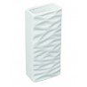 STRUVAY : Saturateur céramique, blanc avec relief, pour radiateur plat, crochets de suspension inclus L/P/H 8,2/4,0/19,8 cm