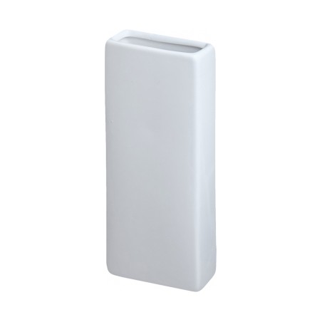 STRUVAY : Saturateur céramique blanc lisse, pour radiateur plat,  livré avec crochet, L/P/H  8,2/4,0/19,8 cm