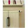 STRUVAY : Saturateur rond inox, pour tous radiateurs, par 2 avec crochets inclus, diamètre/H - 5/20,5 cm