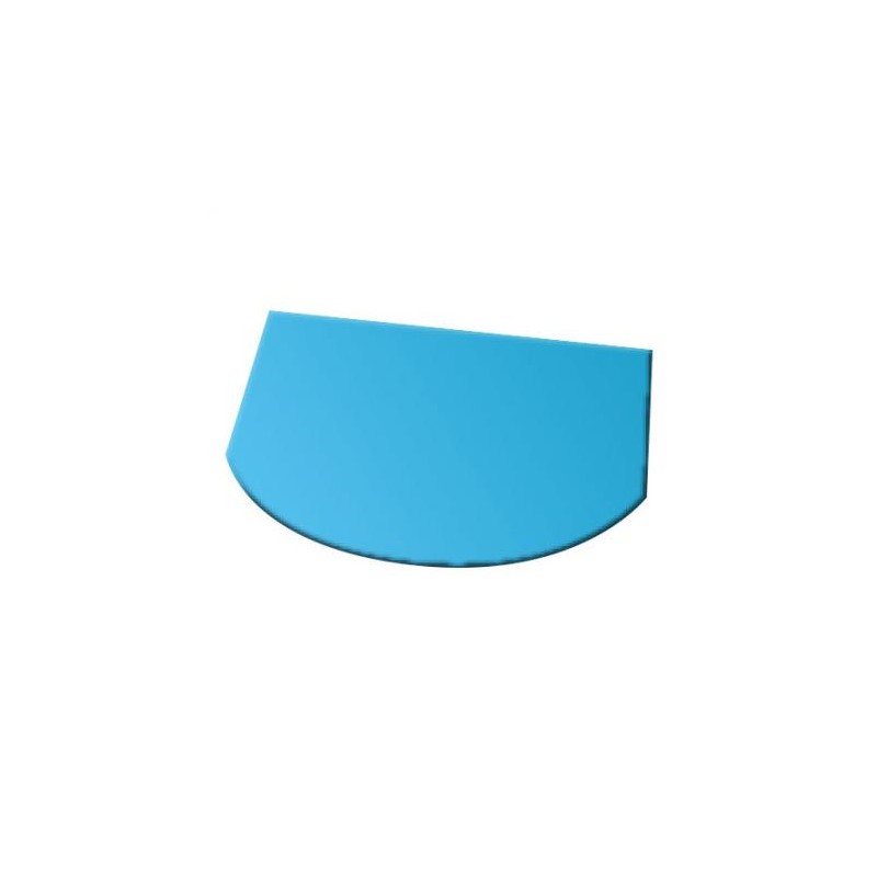 STRUVAY : Plaque de protection en verre, verre clair, avec bords polis, epaisseur 6 mm, chanfrein 20 mm, 100x55 cm