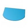 STRUVAY : Plaque de protection en verre, verre clair, avec bords polis, epaisseur 6 mm, chanfrein 20 mm, 100x55 cm