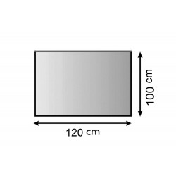 STRUVAY : Plaque de protection en métal 1,5 mm 120x100 cm, noir