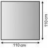 STRUVAY : Plaque de protection en métal 1,5 mm 110x110 cm, noir