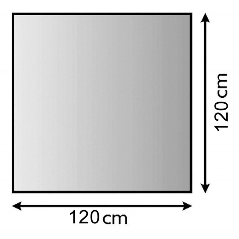 STRUVAY : Plaque de protection en métal 1,5 mm 120x120 cm, noir