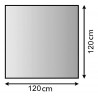 STRUVAY : Plaque de protection en métal 1,5 mm 120x120 cm, noir