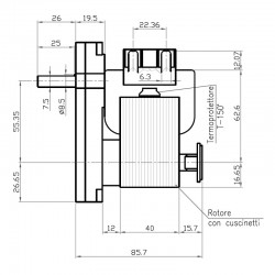 Motoréducteur - moteur de vis sans fin universelle : Kenta - k9117156 - 5 RPM