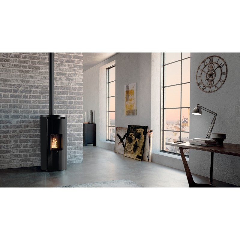 STUFE A PELLET ITALIA Canada 12 KW Canalisable 5 Étoiles WiFi | Poêle à Granulés à