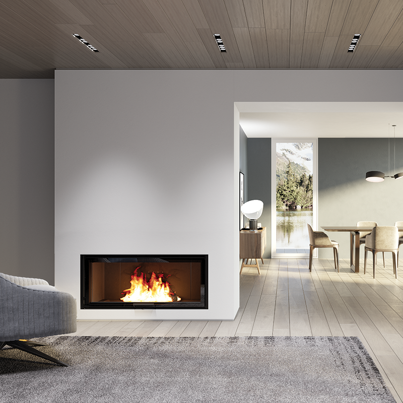 STRUVAY : Foyer à bois EDILKAMIN Windo 100