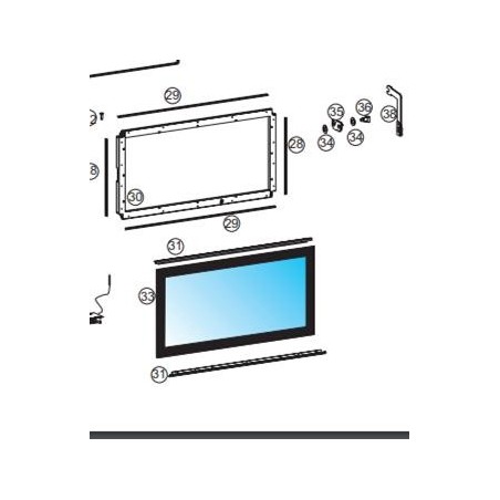STRUVAY : Edilkamin : R920046 KIT REMPL. VITRE SCREEN 100 /
33
